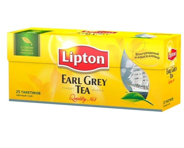 Чай Lipton Earl Gray, черный 25 пакетиков*2 г.
