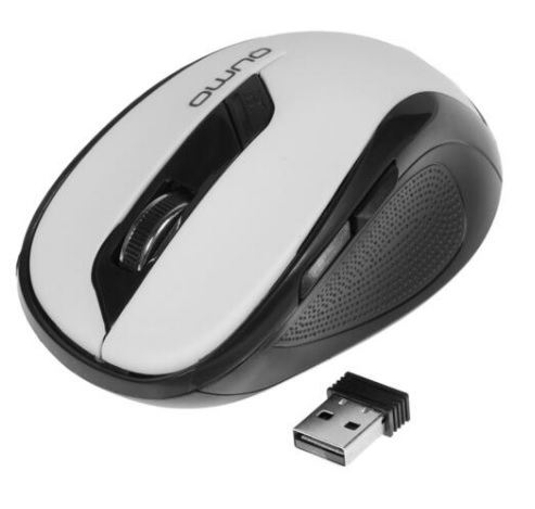 Мышь Qumo Office Line White M79 оптическая (800/1200/1600dpi) беспроводная USB (6but)