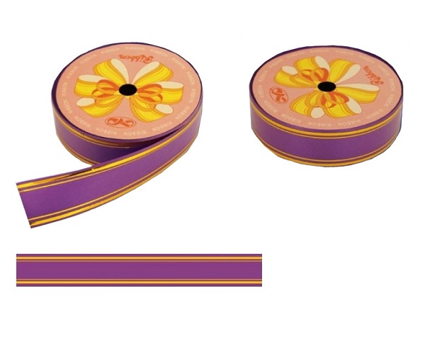 Лента для упаковки 48-7 фиолетовая "Праздник", 3,2смх15м