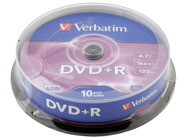 Компакт-диск DVD+R 4.7Гб 16х Verbatim, Cake Box 10шт