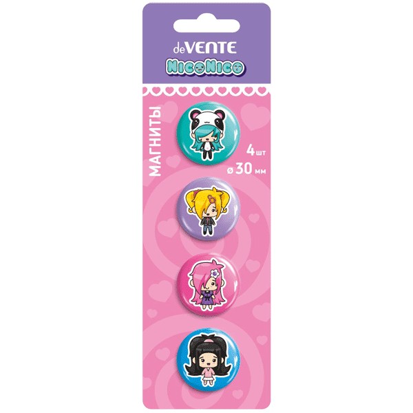 Магниты 3 см (4шт) deVENTE. NicoNico:-) 6021304