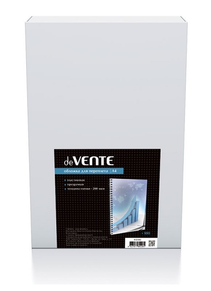 Обложки картон глянц."deVENTE. Chromo" А-4, 100л. белый 4123511