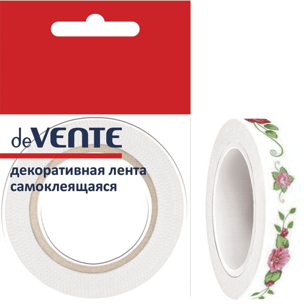 Скотч 10мм*5м декор. deVENTE. Цветы 9040722