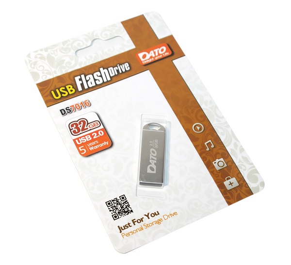 Флэш-драйв 32ГБ Dato DS7016 DS7016-32G USB2.0 серебристый