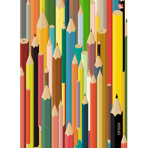 Тетрадь на кольцах А5 120л. 7БЦ Цветные карандаши Канц-Эксмо ПБЛ1204384 мат. лам., выб. лак