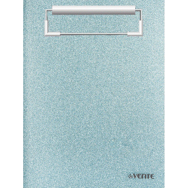 Доска-планшет А4 deVENTE Glitter Shine, с прижимом, лам. картон 2мм, сверкающий бирюзовый 3034120