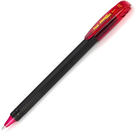 Ручка гелевая ENERGEL, красный стержень, 0.7 мм Pentel BL417-B ВЫВОД
