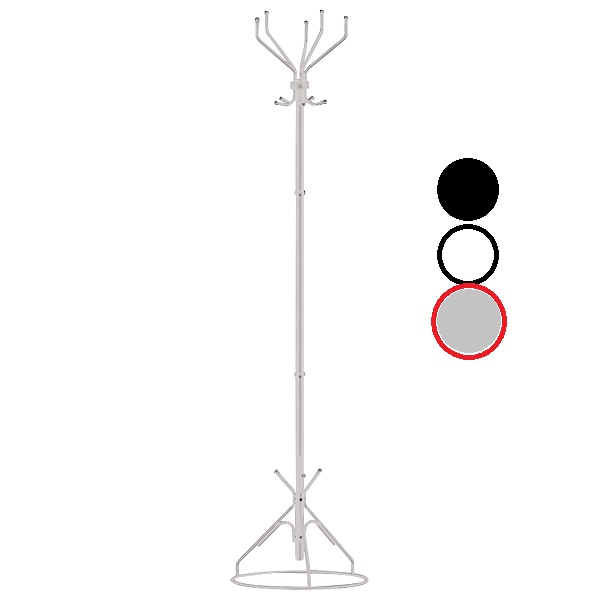 Вешалка-стойка Ажур-2 1,77 м, основание 45 см, 5 крючков, металл, серая