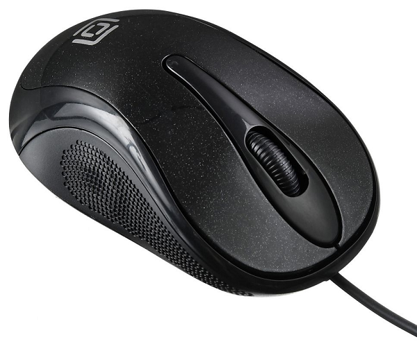 Мышь Oklick 385M черный, оптическая (1000dpi) USB (3but)