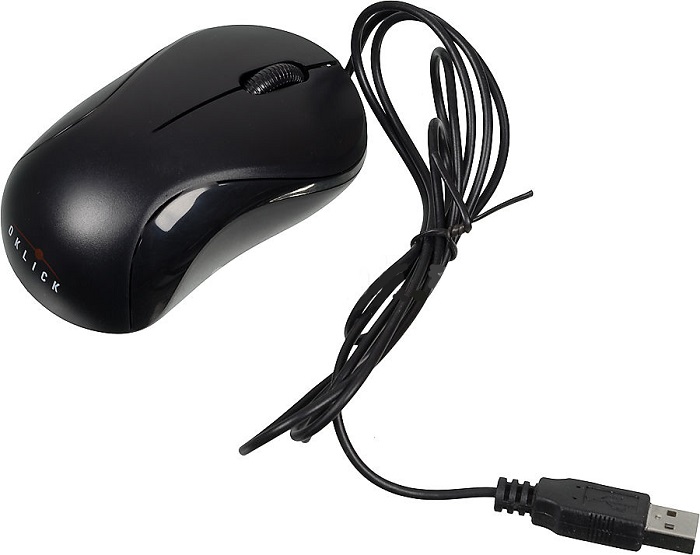 Мышь Oklick 115S черный оптическая USB (1000dpi) (2but) для ноутбука