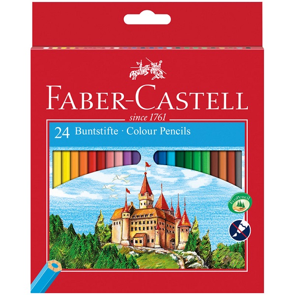 Карандаши цветные 24 шт. Faber Castell ECO ЗАМОК 120124