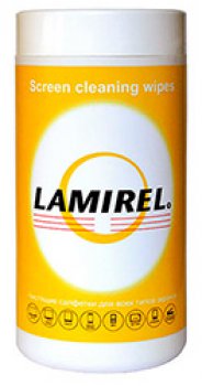 Салфетки очистительные в тубе 100шт, для поверхностей Lamirel LA-51440