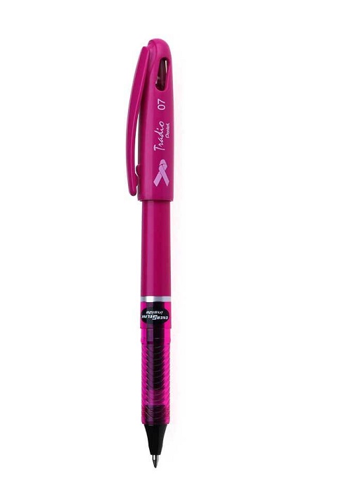 Ручка гелеваяTradio Energel, розовый корпус, 0.7 мм Pentel BL117P-AX, черная