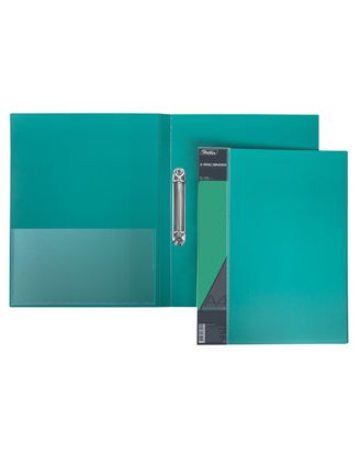 Папка на 2-х кольцах STANDARD, 25мм, 700мкм, зеленая 2AB4_00107