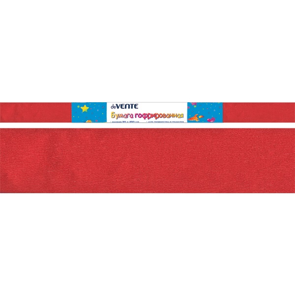 Бумага гофрир. (креповая) Attomex/deVENTE 50*250 см красная 8040720