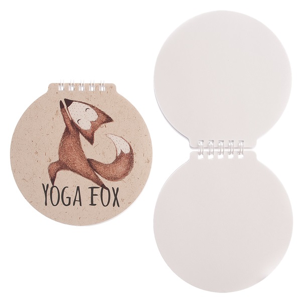 Блокнот А6 спир.,60 л. Хатбер -Yoga fox- с фигурной высечкой 19148