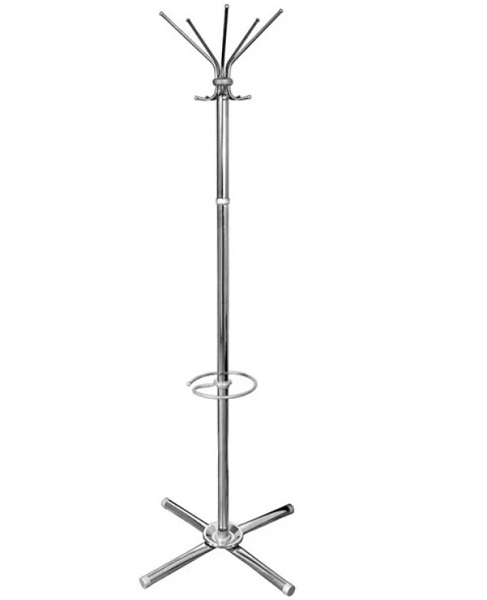 Вешалка-стойка Классикс-ТМ3 1,8 м, крестовина 70*70 см, 5 крючков + место для зонтов, металл, серый