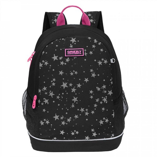 Рюкзак школьный GRIZZLY RG-063-3, 28*38*18см, черный