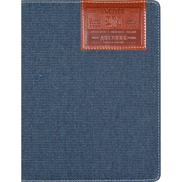Дневник тв.обл. deVENTE. Light blue jeans. джинс.ткань+поролон,аппликация, тиснение 2020953