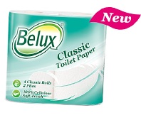 Туалетная бумага 8 рул. 2-х слойной Belux Classic белая  