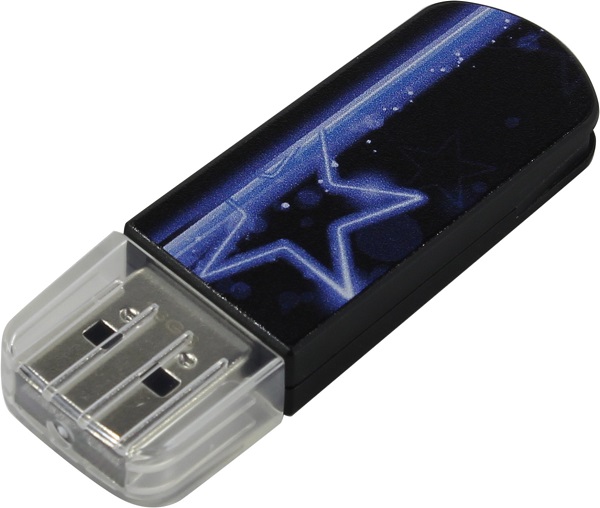 Флэш-драйв 16ГБ Verbatim Mini Neon Edition 49395 USB2.0 синий/рисунок
