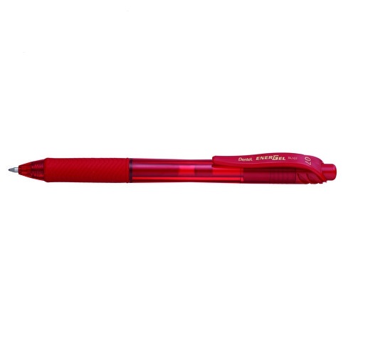 Ручка гелевая автомат. ENERGEL-X, рез.грип, красный стержень, 0,7 мм Pentel BL107-B ВЫВОД