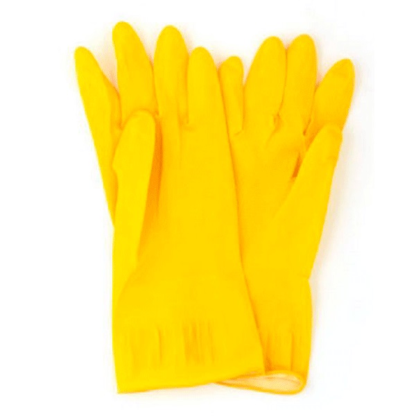 Перчатки латексные с х/б напылением, плотные, S желтые CleanLab, 60г 9052702 СНЯТЫ С ПРОИЗВОДСТВА