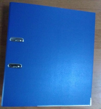 ььПапка-регистратор А4  80 мм ПВХ ЭКО, синий, с метал.уголком 1248904