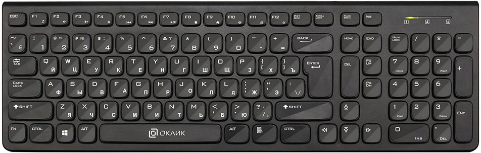 Клавиатура Oklick 880S черный USB беспроводная slim Multimedia