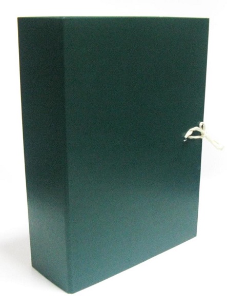 Короб архивный бумвинил  80 мм, зеленый