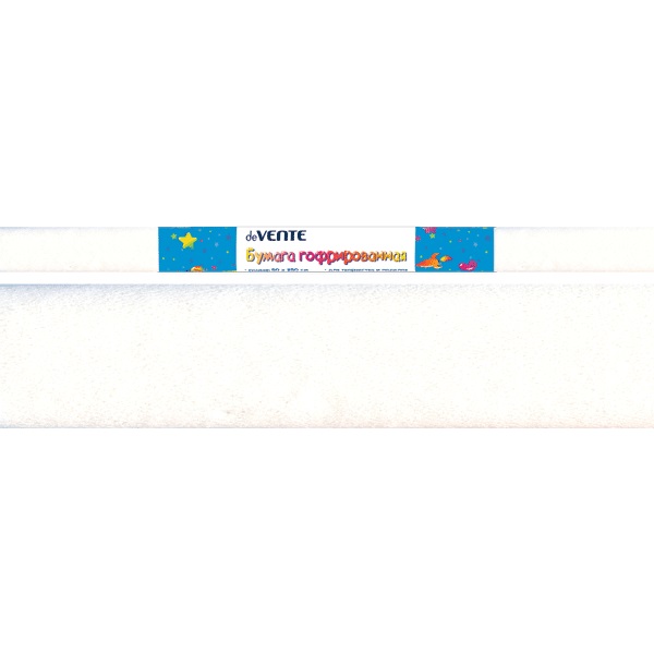 Бумага гофрир. (креповая) Attomex/deVENTE 50*250 см белая 8040700