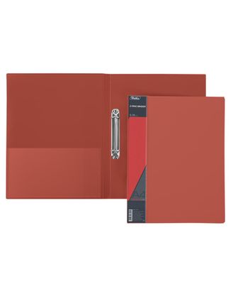 Папка на 2-х кольцах STANDARD, 25мм, 700мкм, красная 2AB4_00115