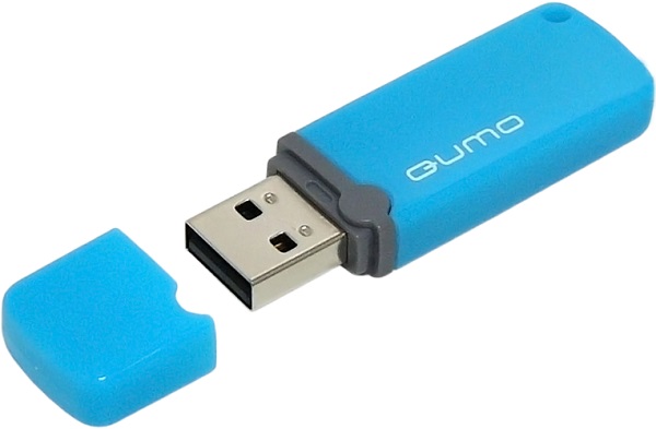 Флэш-драйв 8ГБ QUMO USB 2.0 Optiva 02 Blue корп. синий