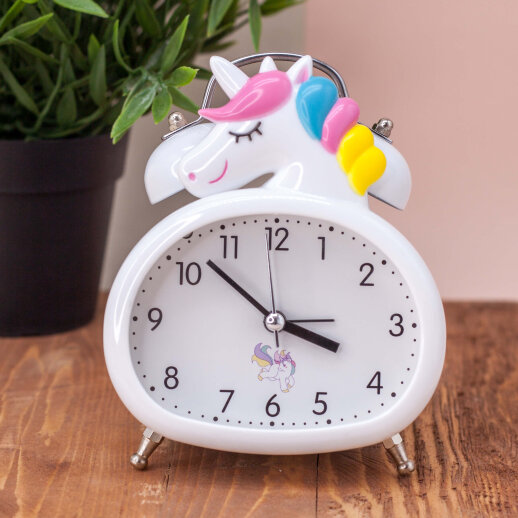 Часы-будильник Sleeping unicorn, white JH713-01