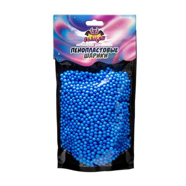Наполнение для слайма Slimer пенопластовые шарики, 2 мм, голубой SSS30-10