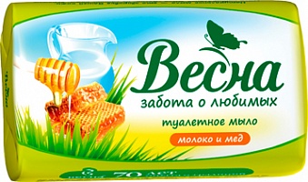 Мыло туалетное  90гр Весна Молоко и Мед