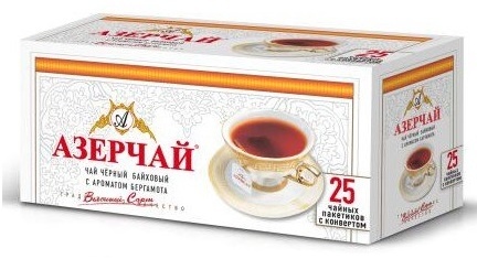 Чай Азерчай черный с ароматом бергамота 25пак.*2гр 26/115