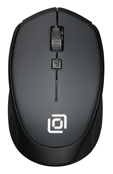 Мышь Oklick 488MW черный, оптическая (1000dpi) беспроводная USB (4but) 