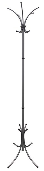Вешалка-стойка Нова-4 1,82 м, основание 63 см, 5 крючков, металл, серая