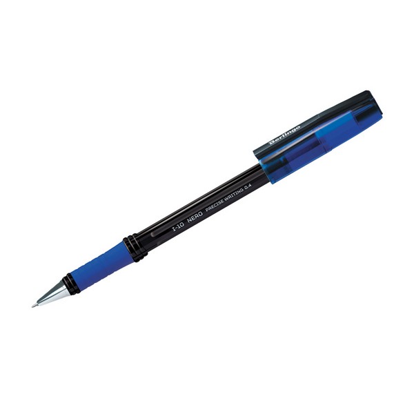 Ручка шариковая Berlingo I-10 Nero 0,4 рез. грипп CBp_40020 синяя