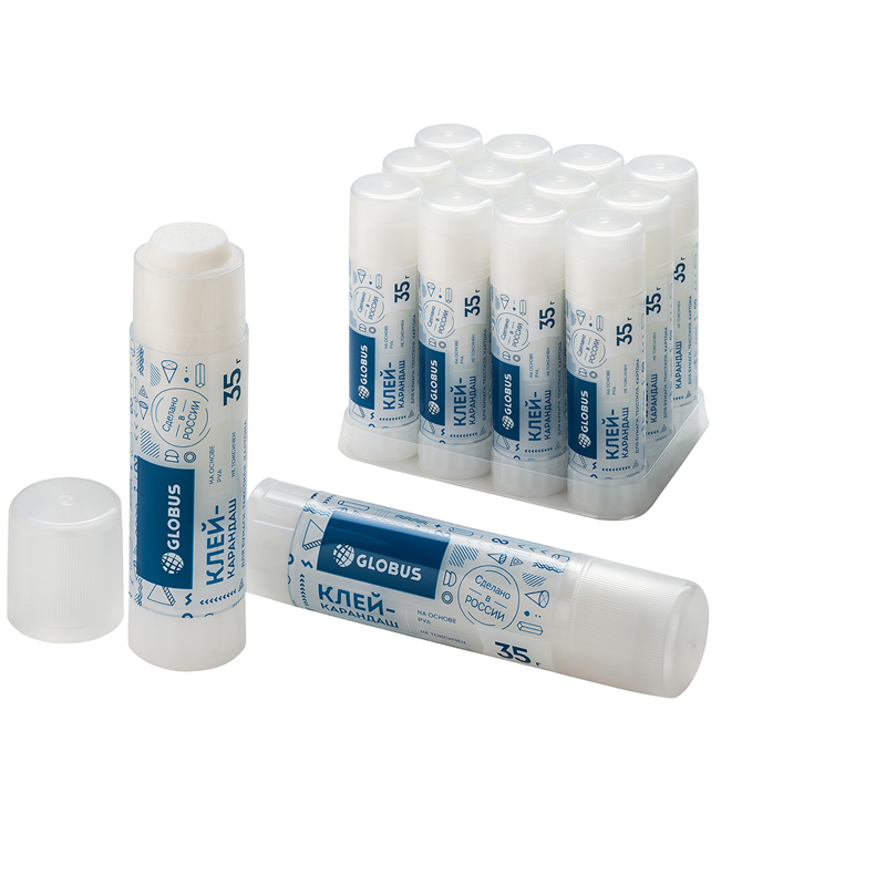 Клей-карандаш 35 гр Globus, PVA 1024/4042513