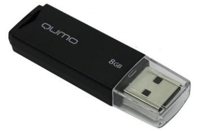 Флэш-драйв 8ГБ QUMO USB Tropic Black корп. черный 