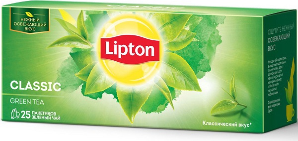 Чай Lipton Classic, зеленый 25 пакетиков