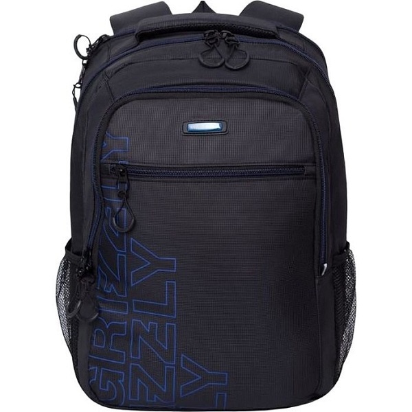 Рюкзак молодежный GRIZZLY RU-922-2, 28*42*12 см, черный-синий