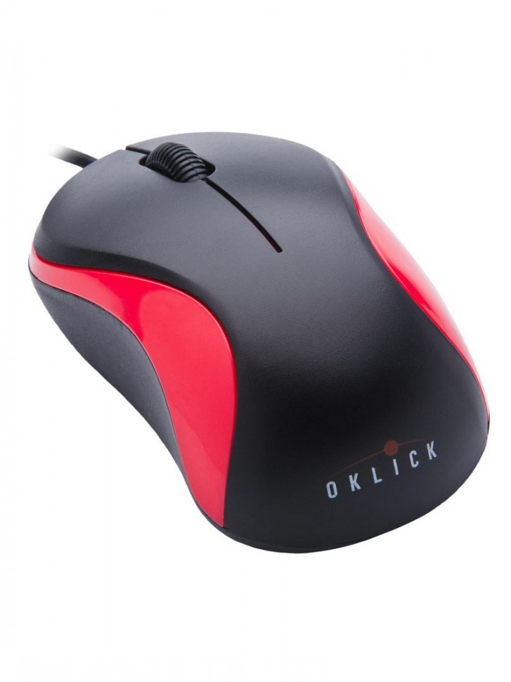 Мышь Oklick 115S черный/красный оптическая USB (800dpi) (2but) для ноутбука