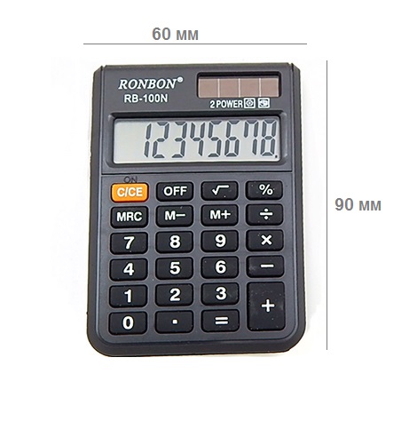 Калькулятор  8-разр. Ronbon RB-100N/CT-100N 9*6 см