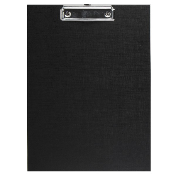 Доска-планшет А4 Attache с прижимом, картон/ ПВХ,  черный 831846