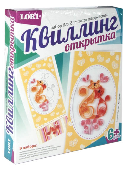 Набор для квиллинга Lori Открытка Мур-Мур, Квл-004