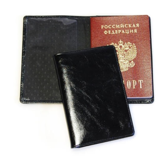 Обложка для паспорта 02-002-0713 н/кожа гладкая черная