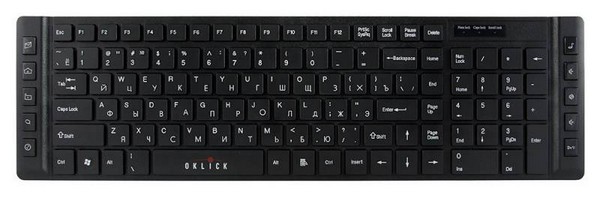 Клавиатура Oklick 530S черный USB slim Multimedia KM-303